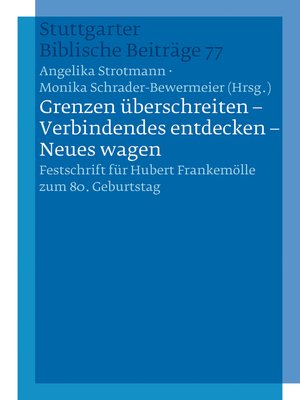 cover image of "Grenzen überschreiten--Verbindendes entdecken--Neues wagen"